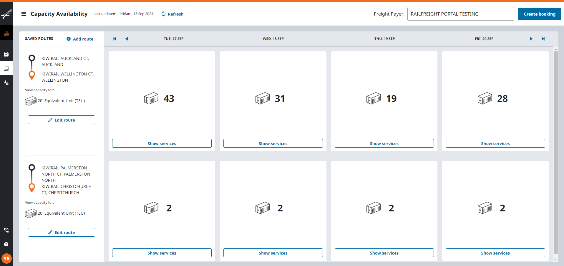 View Available Capacity